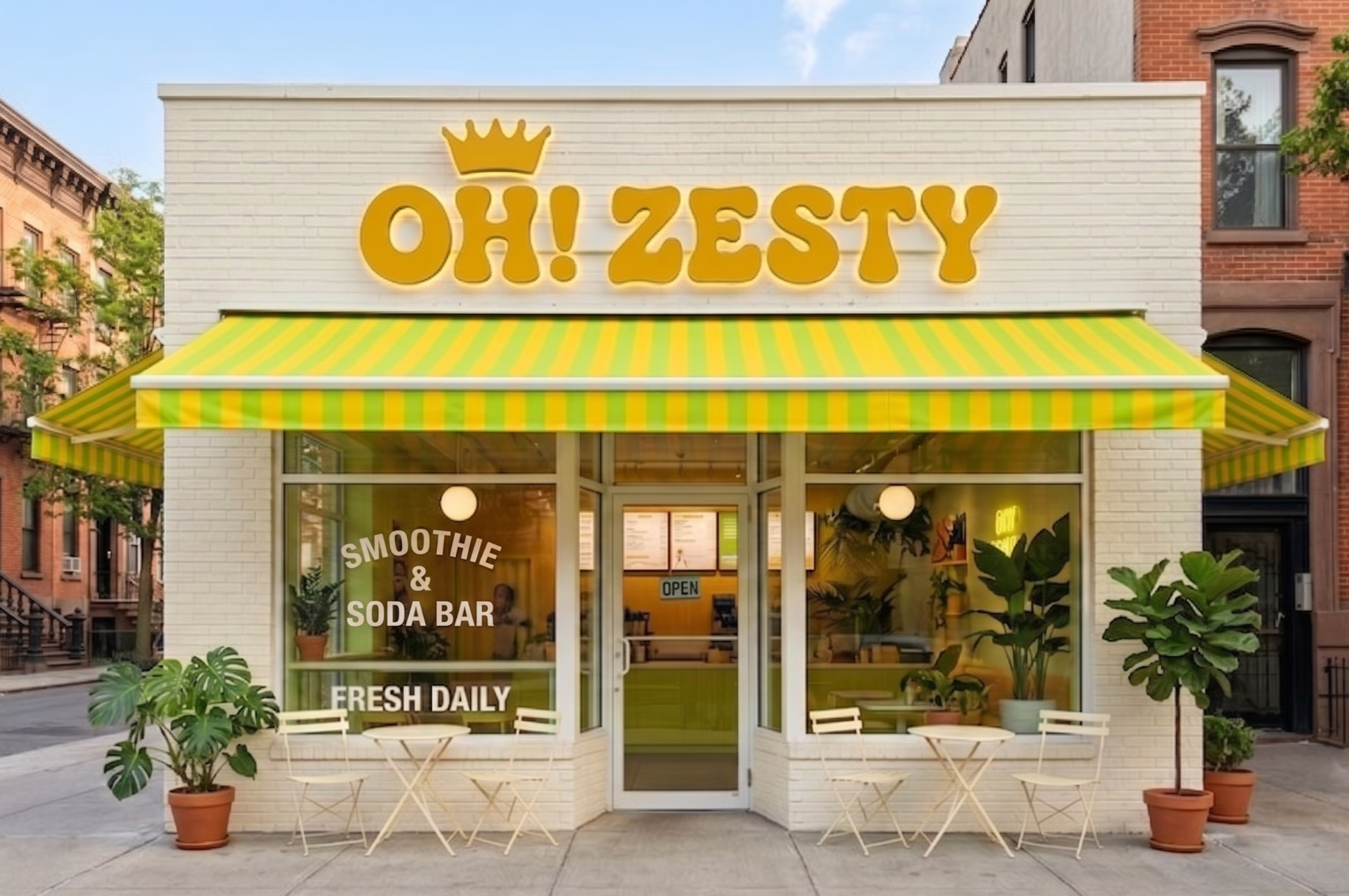 OH! ZESTY exterior storefront